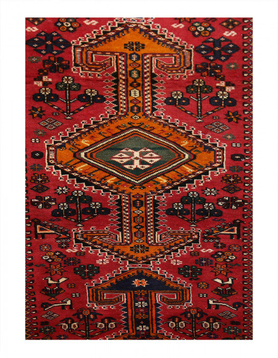 One-of-a-Kind 3'5'' x 13'5'' 1900s Area Rug in Red/Gold/Beige