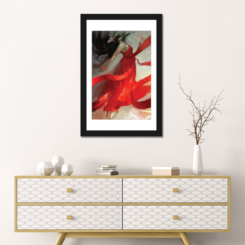 «Ascension», impression sur toile, H 32 po x l 24 po x P 1 po, Papier d'art encadré noir, Blanc