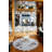Jovonny Embroidered Reindeer Grey Table Topper-446085041