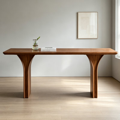 Brown Simple Design Durable Rectangular Desk