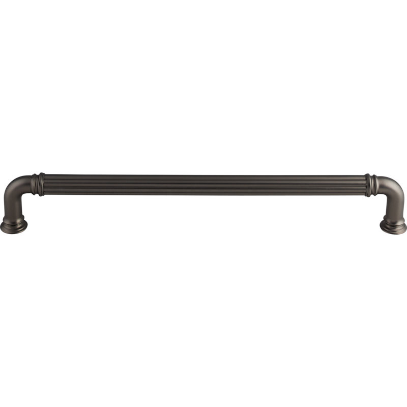 Reeded 12" Center to Center Appliance Pull, Ash Gray, 18" Center to Center