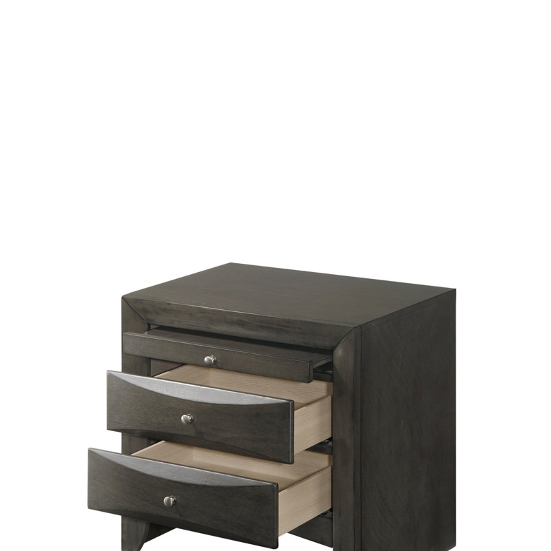 26'' W Nightstand, Dark Gray