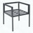Set of 2 All-Weather Grey Aluminum Dining Chairs with Grey Cushions, 300lbs Capacity-1453161825