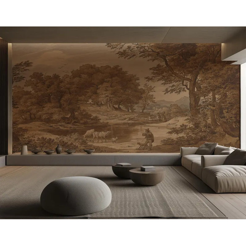 Sepia Forest Whispers, 197" L x 118" W