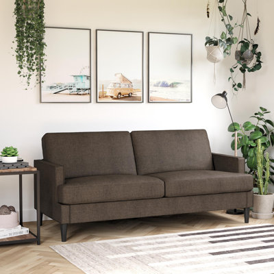 Aklima 181.6Cm Linen Square Arm Sofa