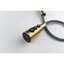 Robinet de cuisine en acier inoxydable doré, rétractable, aspect lisse, acier à écoulement de 1,8 gallon par minute, poignée simple à arc élevé, corrosion et rouille-121628166