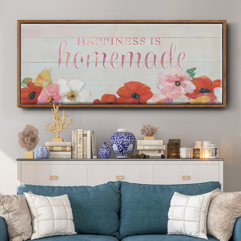 Happiness is Homemade- Framed Canvas