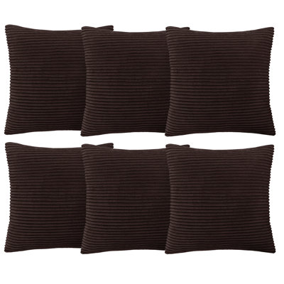 Aspire Homeware Striped Square Velvet Cushion Cover