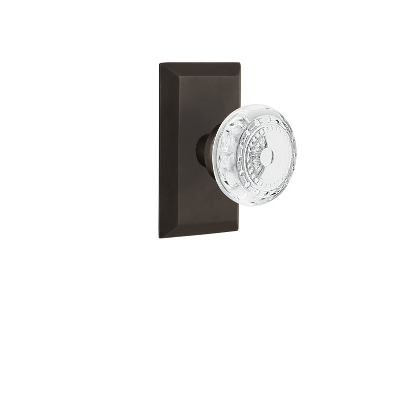 Studio Plate with Crystal Meadows Knob, Oil-Rubbed Bronze