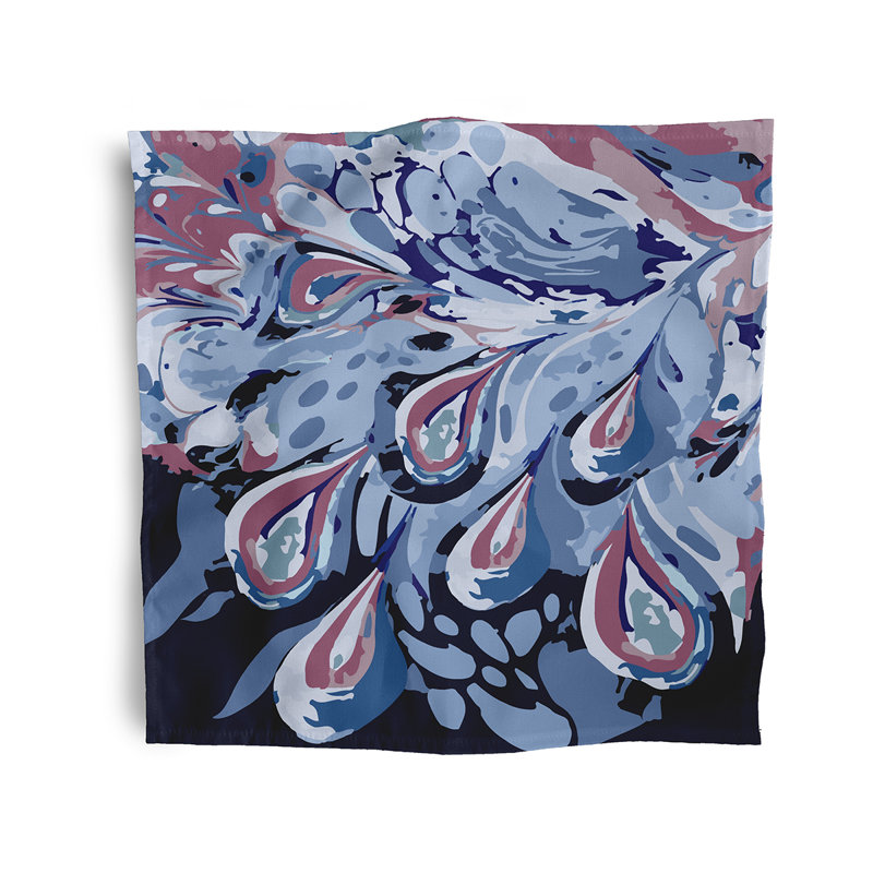 Arnitra Polyester Abstract Square Napkin, Blue
