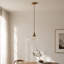 Lustre bronze antique avec abat-jour texturé-130769849