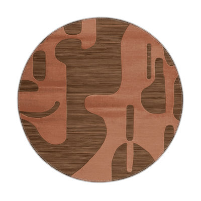 Tapis brun abstrait intérieur et extérieur