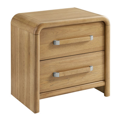2-Drawer Nightstand With USB