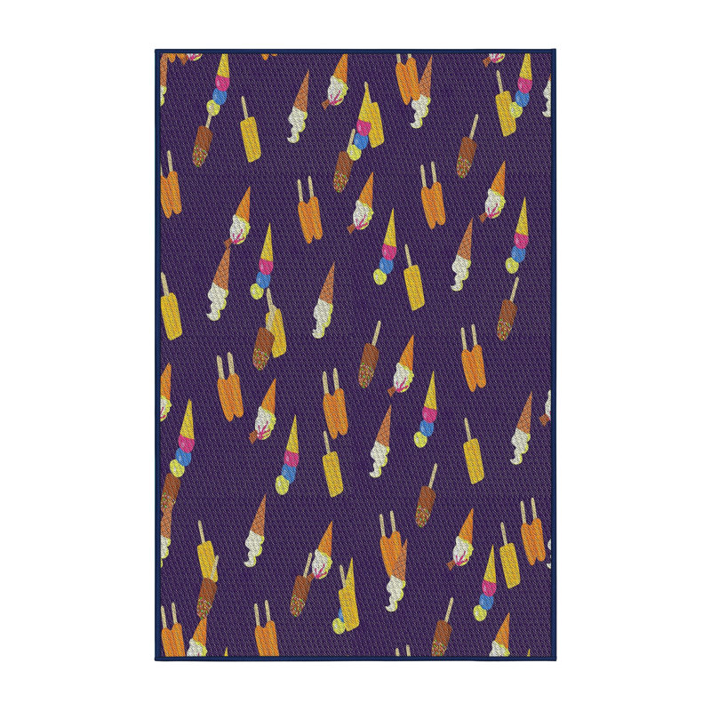 Mauve/brun Tapis décoratif, Rectangle 4 pi x 6 pi