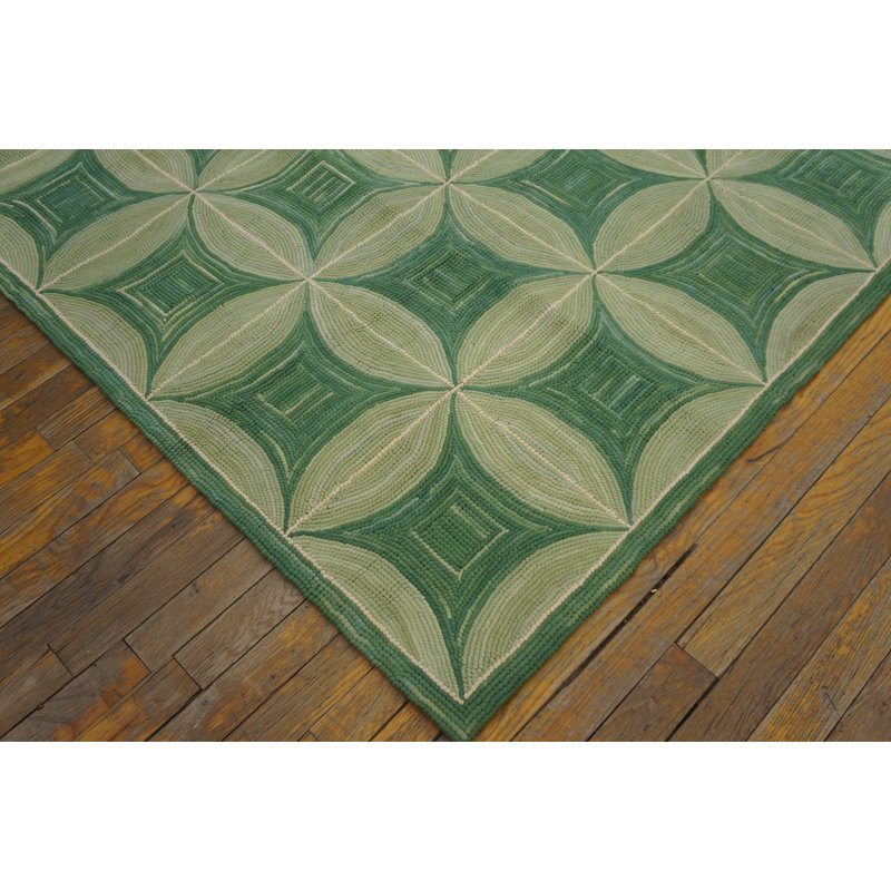 Hand Hooked Wool Geometric Indoor Rug