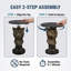 Table d'appoint Leopard Head