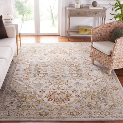 Tapis Hamilton 110 ivoire / bleu