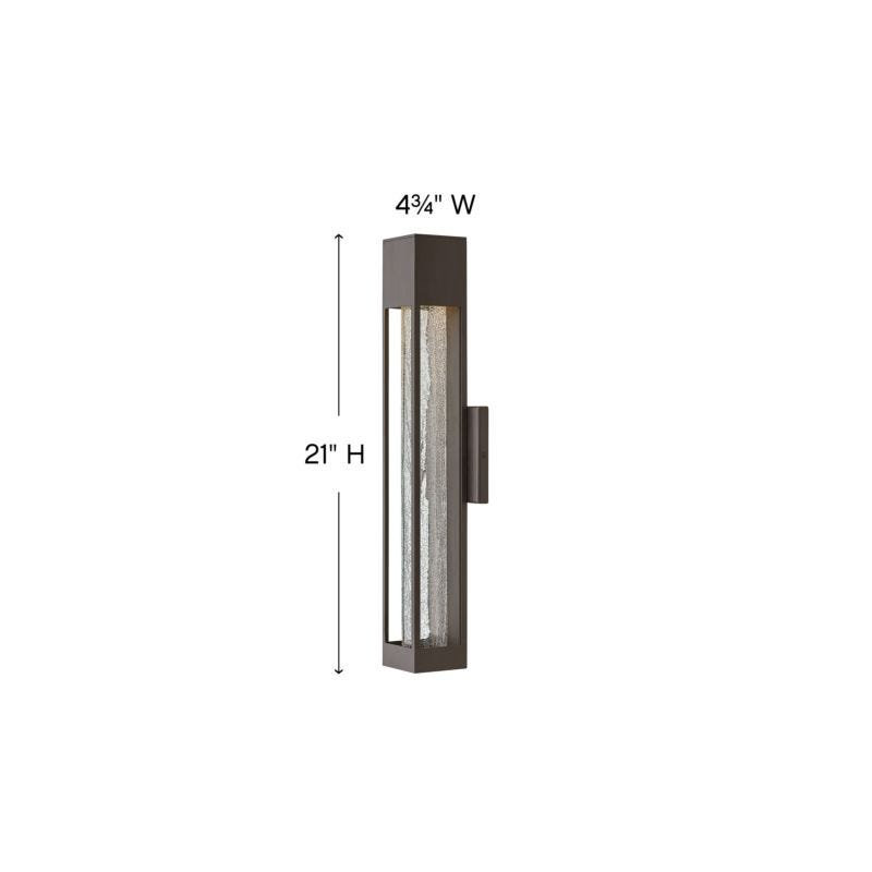 Vapor 1 Light Outdoor Sconce, 21" H x 4.75" W x 3.75" D, Bronze