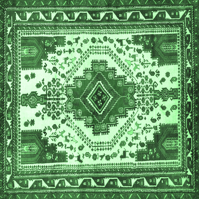 Washable Oriental Indoor Rug, Square 8'