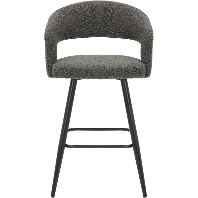 Pultneyville Upholstered Counter Stool, Grey