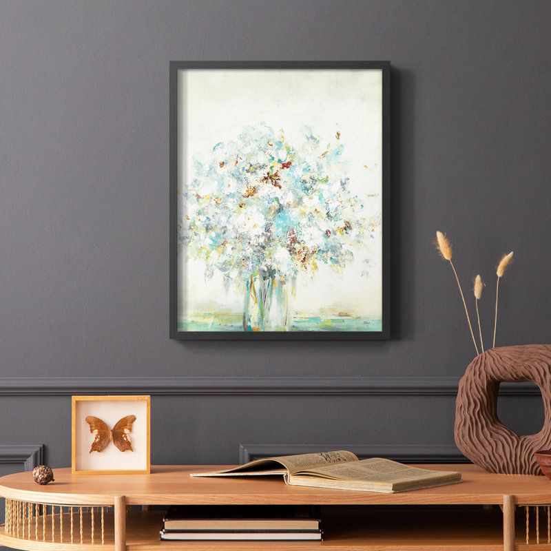 Reproduction encadrée texturée en bois massif, Noir, H 28 po x l 22 po
