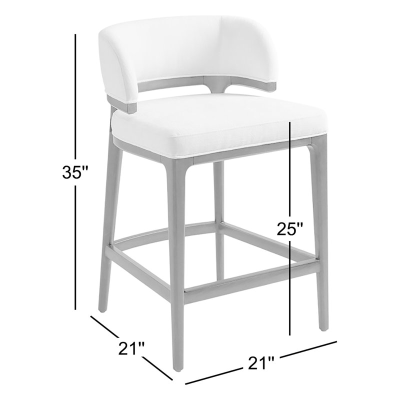 Tabouret de comptoir Volney, Gris
