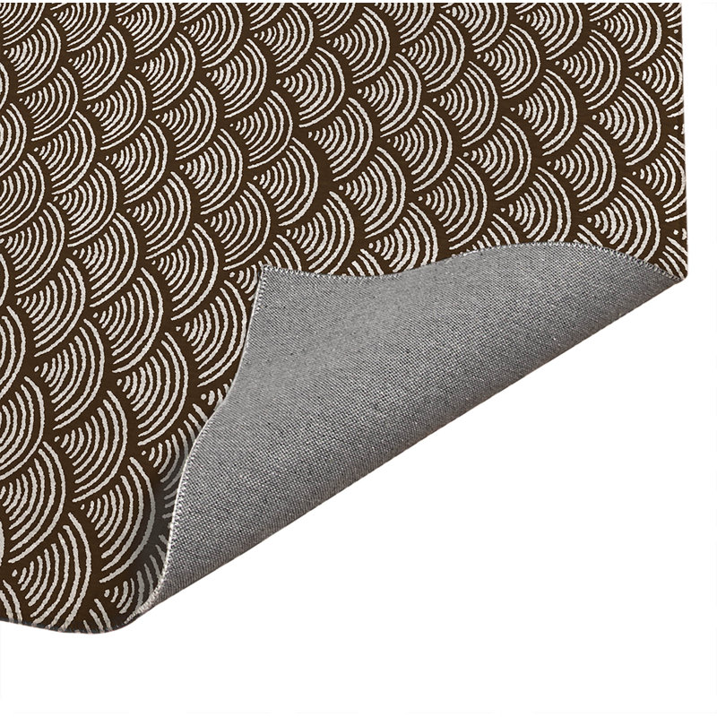 Tapis de cuisine Rolling Waves, Brun moka, Rectangulaire 2 pi x 3 pi