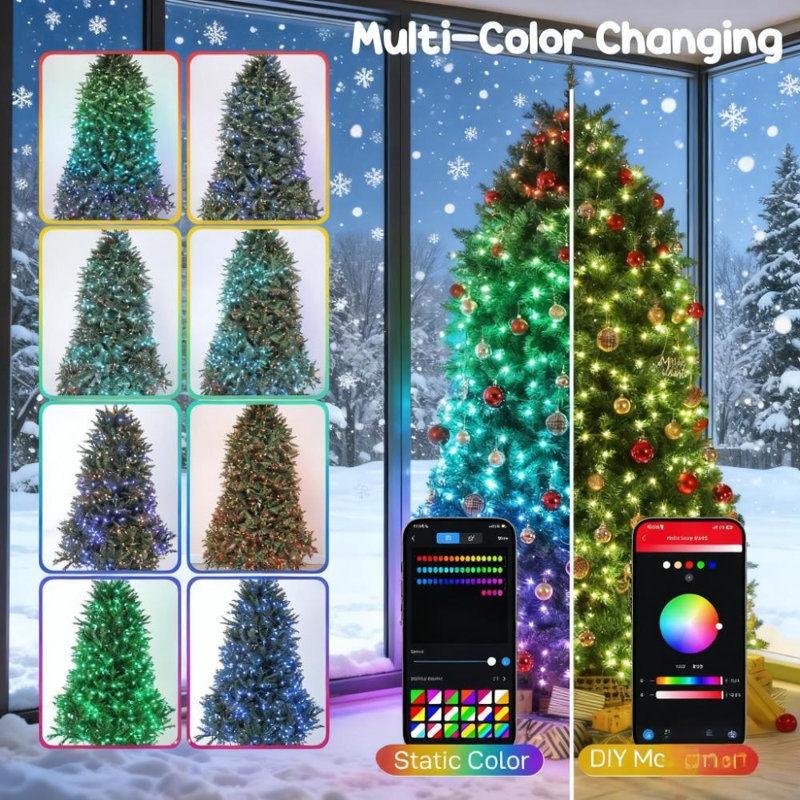 Arbre de Noël 7,5 pi avec lumières DEL, H 7,5 pi
