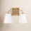 Crete 2 Light Frosted Dimmable Vanity Light
