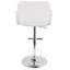 Stout Contemporary Adjustable Barstool With Swivel And White Faux Leather By Lumisource