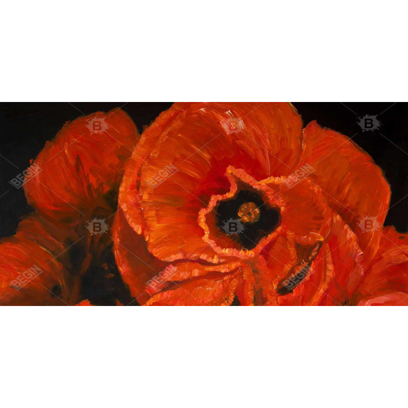 Poppy bouquet - 15.75"x31.50" Desk mat