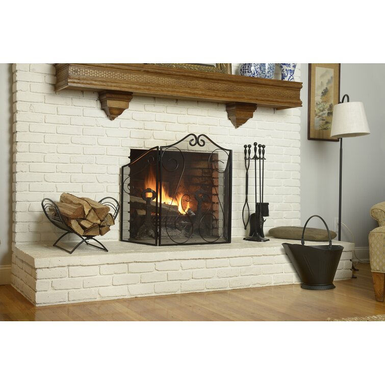 Darby Home Co Uribe 5 Piece Steel Fireplace Tool Set & Reviews