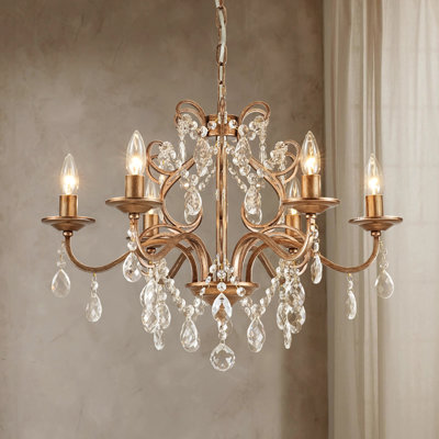 Lustres en cristal 6 lumières Dzesika