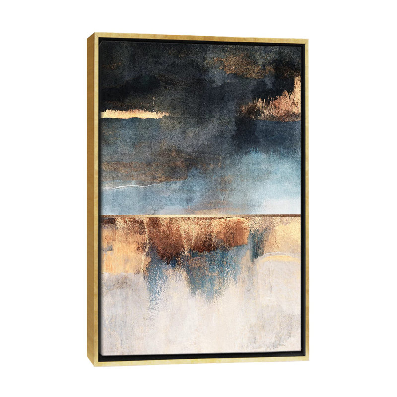 "Orage" par Elisabeth Fredriksson, reproduction d’art, Toile encadrée d'or, Pas de tapis, H 40 po x l 26 po x P 1,5 po