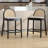 Modern Bar Stools Upholstered Counter Stools With Rattan Backrests And Wood Legs Kitchen Stools For Island-2019909504-2019909512