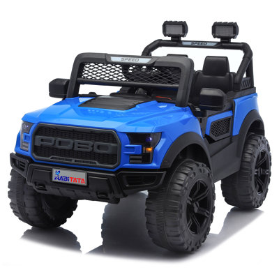 Electric Ride On Car, 12V 2 Motors Off Road Toy Car With 2.4G Remote Control, LED Lights, Music Player, Swing Function, 4 Wheel Shock Absorption For 3-8 Year Old Boys Girls