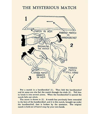 « the mystérieux match » par harry houdini, impression