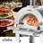 Big Horn Outdoors Stainless Steel Free-Standing Propane Pizza Oven with 34,000 BTUs, Built-In Thermometer & Accessories – 800°F Max Temperature