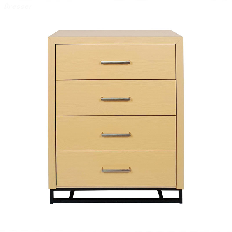 Commode 4 tiroirs l 31,15 po Courtnee, Noyer / noir