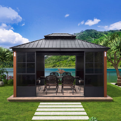 4m x 3.5m Aluminium Patio Gazebo