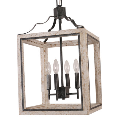 Dopico Wood Dimmable Kitchen Island Geometric Chandelier