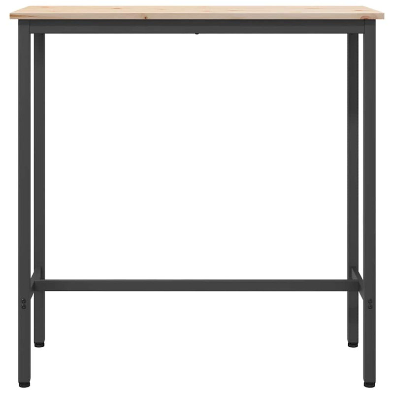 Metal Base Dining Table, 101cm H x 100cm W x 40cm D, Natural