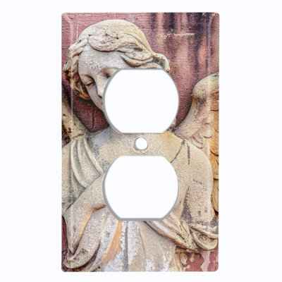 Couvercle de plaque d'interrupteur en métal; Statue d'ange standard US à 3 bandes - Statue d'ange