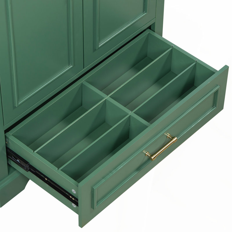 Meuble-lavabo mural 24 po avec porte à fermeture en douceur, fabrication en contreplaqué durable, peu encombrant et facile à installer