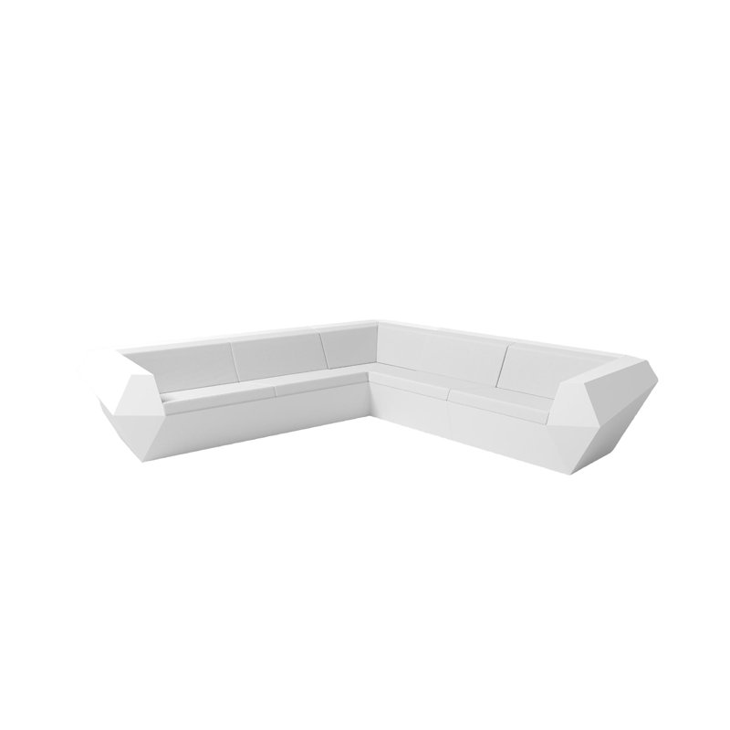 Faz 122.5" Wide Outdoor Reversible Patio Sectional with Cushions