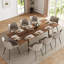 Table de salle à manger extensible Modern, table de cuisine rectangulaire en bois de 63 à 94 po avec pieds fuselés en métal