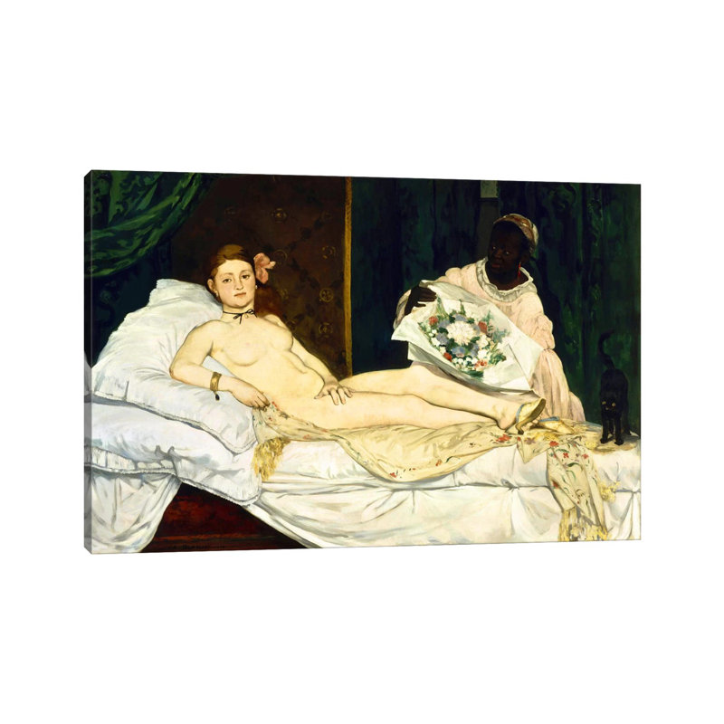 Olympia by Edouard Manet - Wrapped Canvas Painting, 20.32 cm H x 30.48 cm W