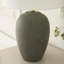 Lampe de table pot en céramique vert olive pour chambre à coucher, salon, salle à manger, avec abat-jour tambour conique blanc