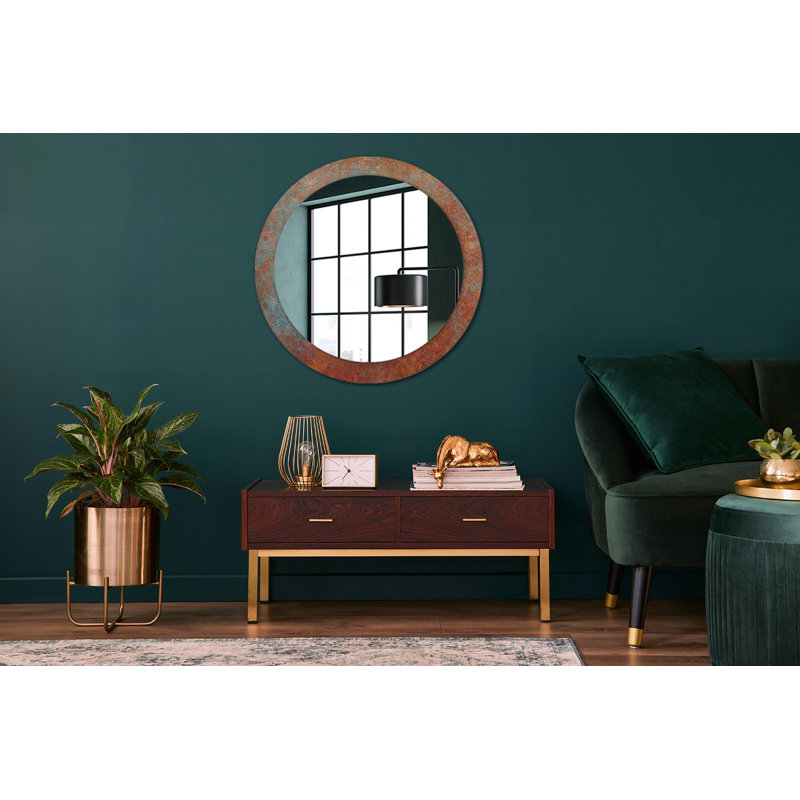 Huldar Glass Flat Mirror, Brown/Blue
