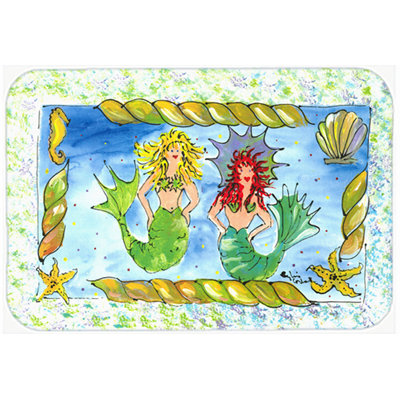 Caroline's Treasures Mermaid Glass Cutting Board